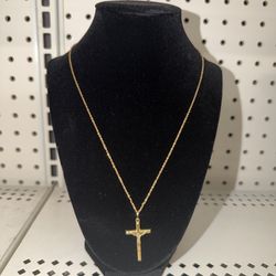 18kt Gold cross necklace
