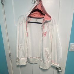Disney Parks Full Zip Hoodie - Womens Size M - White - Minnie Mouse (3018)