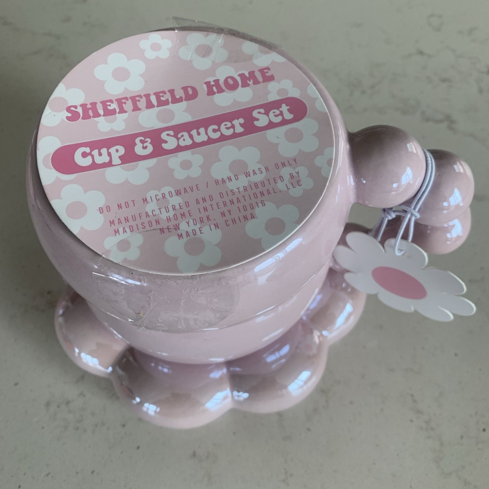 SHEFFIELD HOME ELEGANT BUBBLE MUG & SAUCER