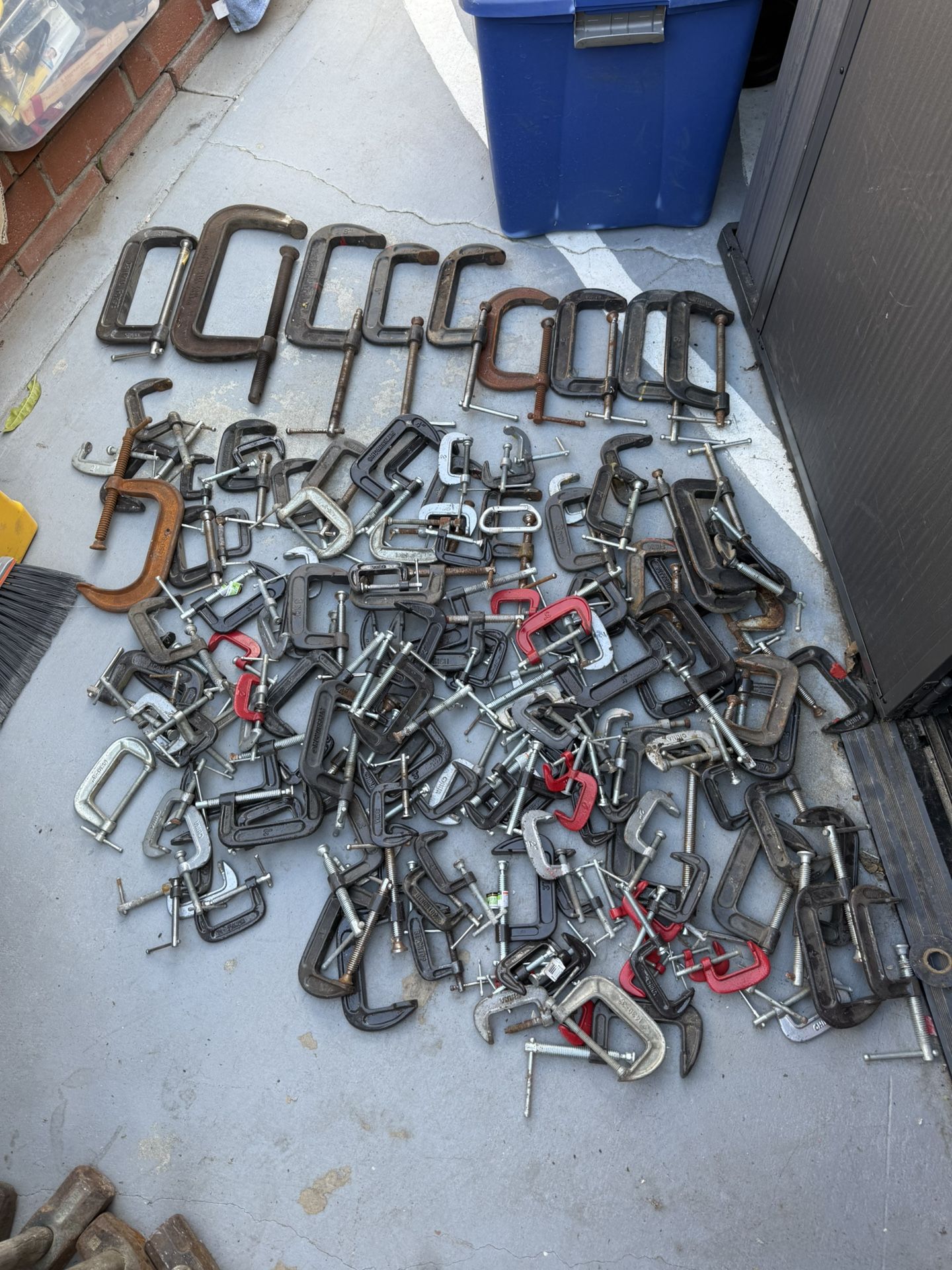 Lot Of 145 Heavy Duty C Clamps Pittsburgh Central Force All Sizes 10” 8” 4” 3” 2”