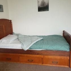 Twin Bed; frame And Mattress