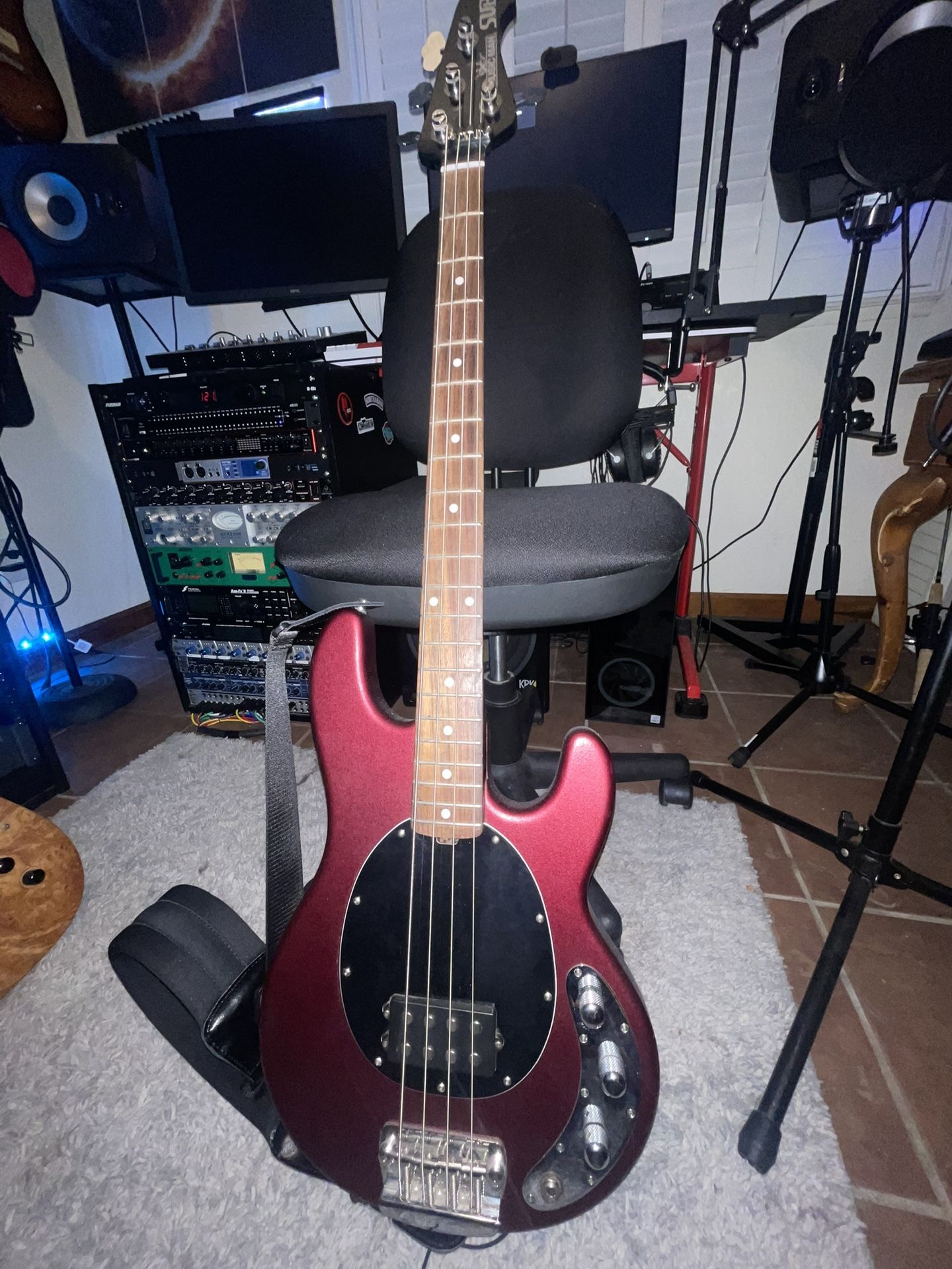 Musicman USA Sub stingray bass Guitar. Trade For Recording studio Microphone