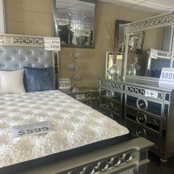 Brand New Gray Queen Bedroom  Set