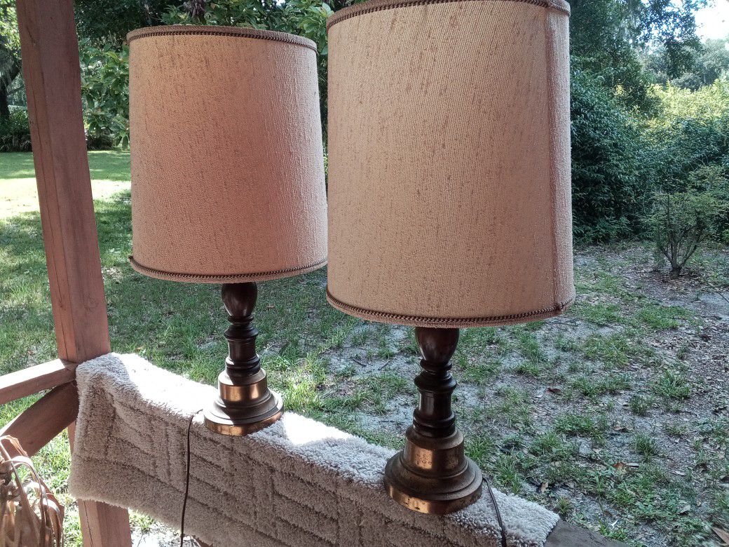 Table Lamps (Pair).  Vintage 