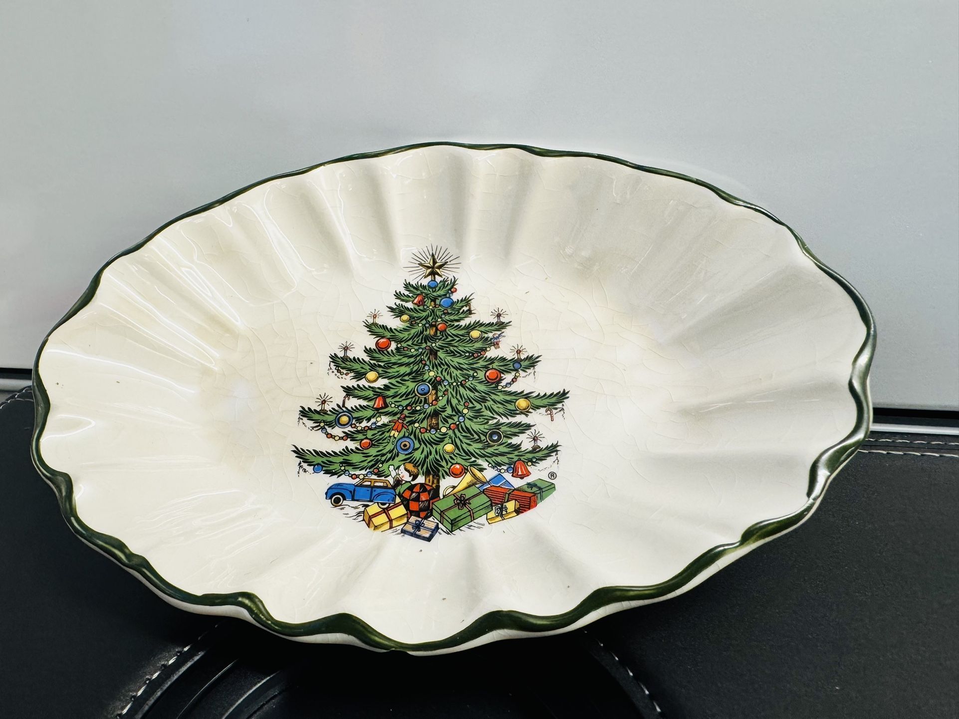 Cuthbertson original christmas tree china 6”x4.2”x1.5” Deep Oval