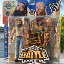 WWE Luke Harper Erick Rowan Signed Battle Pack Series 27 Wyatt Family NEW FTITL