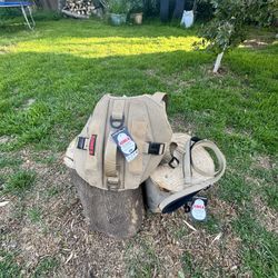 KONG XL - Tan Tactical Vest Harness With 4ft Tan Leash 