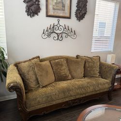 Vintage Solid Wood Formal Couches 