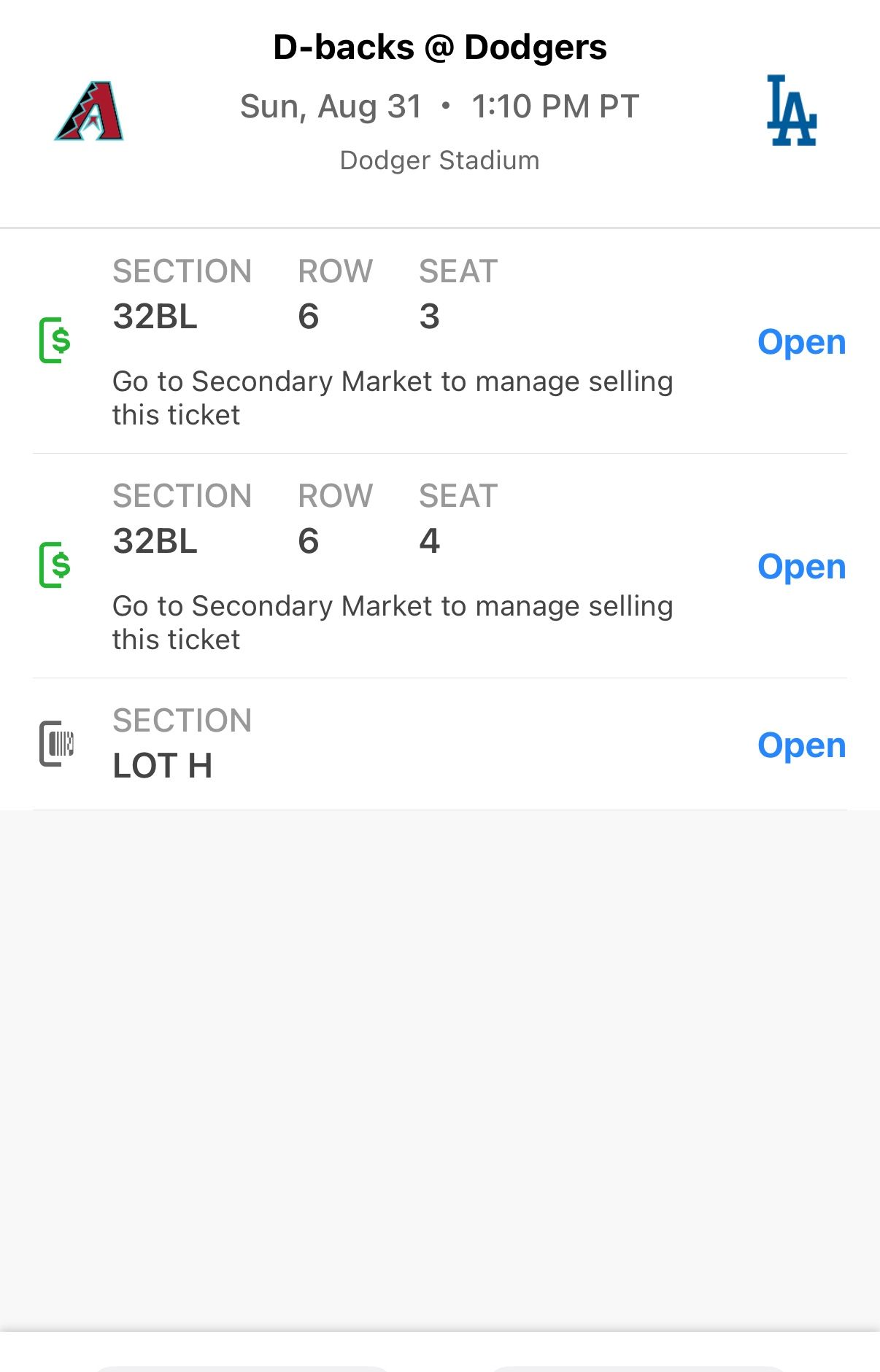 Dodger Tickets