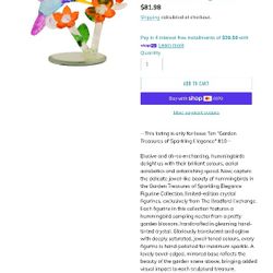 Bradford Exchange Hummingbird 