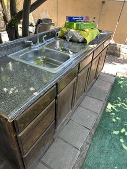 Kitchen Sink With Cabinets