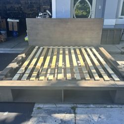 Macys Furniture, wood Frame; King Size…