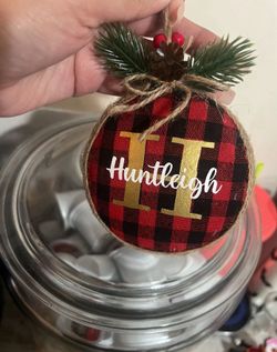 Personalized Buffalo Print Ornament 