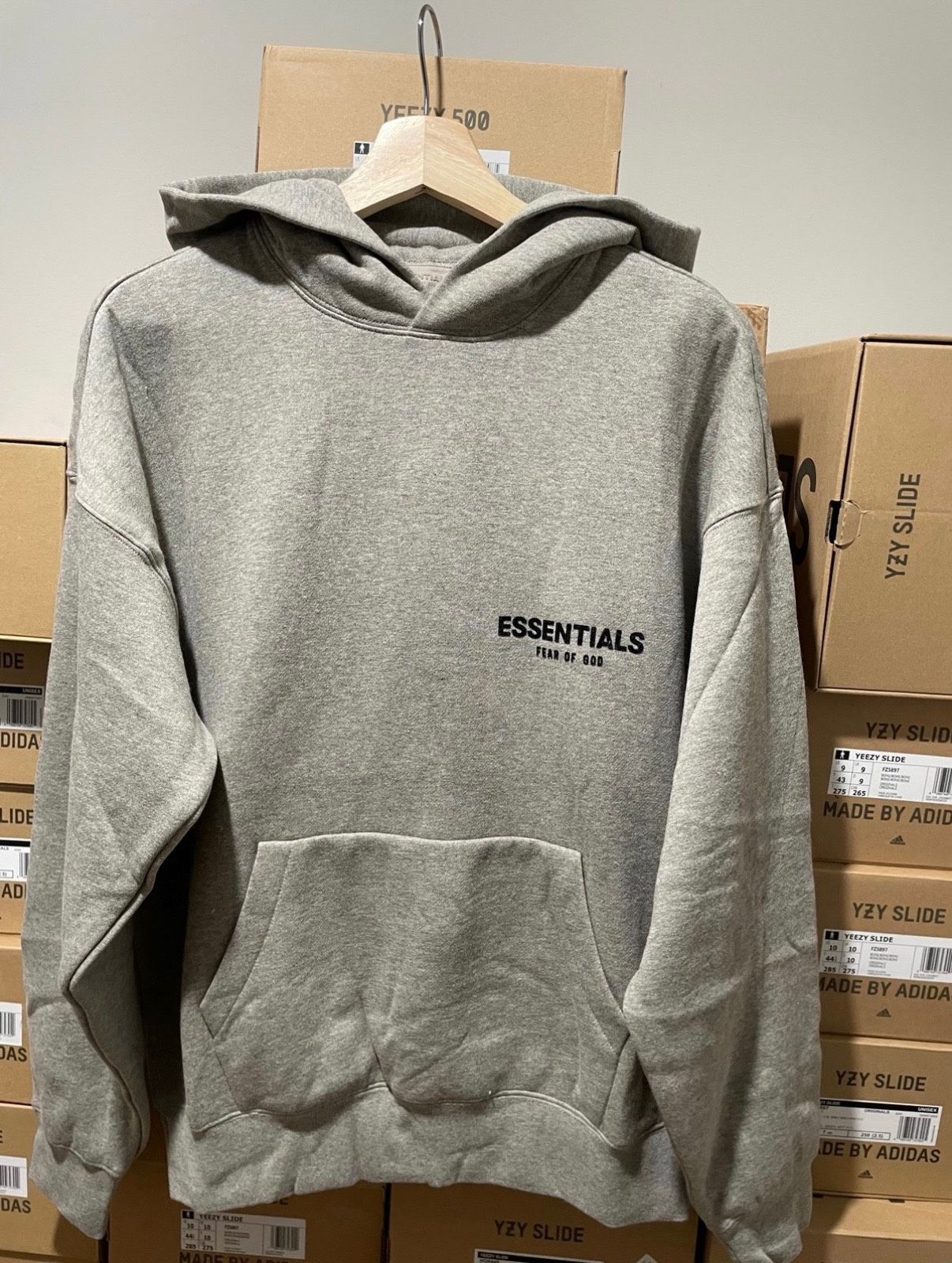Essentials Fear of God Hoodie "Dark Oatmeal" | Most Popular Model| With Tags + Bags 