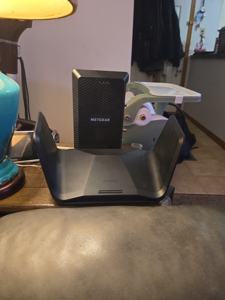 Nighthawk RAXE 300 AXE 7800 Triband Router with CM1200 Nighthawk Modem Docsis3.1 And 3.0