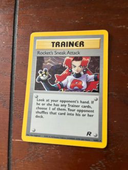 1999 Pokemon Rocket's Sneak Attack Holo Trainer Card 16/82