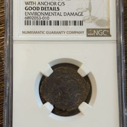NGC Shipwreck Coin – Santo Domingo 4 Maravedis (1500s–1600s)