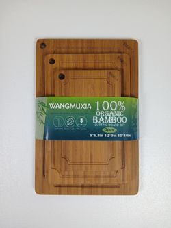3 Piece Bamboo Cutting Board Set