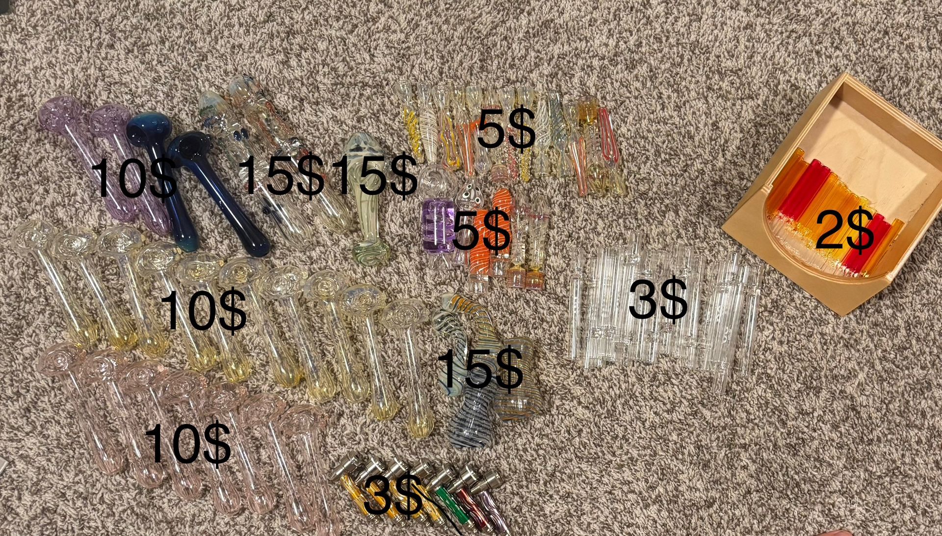 One Hitters (glass And Metal), Pipes As Marked