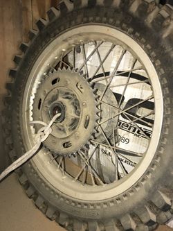 Rear and front wheels for 1982 Honda XL500