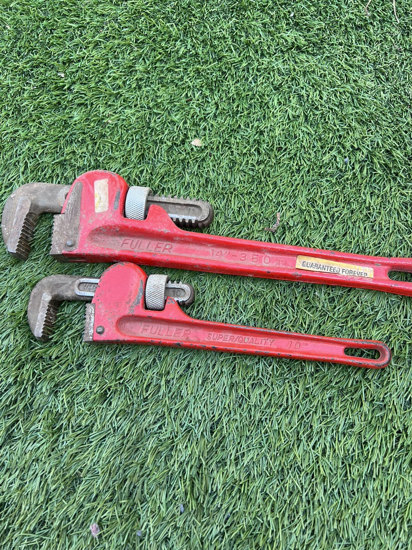 Vintage Fuller 14" & 10" Pipe Wrench Set Made in Japan