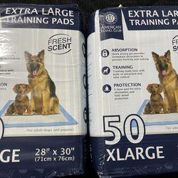 NEW - 2 Packs of Fresh Scent 50 X-Large Training Pads 
