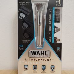 Wahl Lithium Ion Stainless Steel Trimmer All in One Grooming Kit HAIR, EAR, NOSE (Brand New)