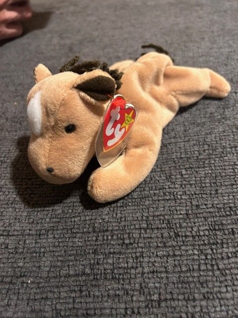 Vtg Ty Beanie Babies Derby The Horse 1995 #4008 Tush And Ear Tags