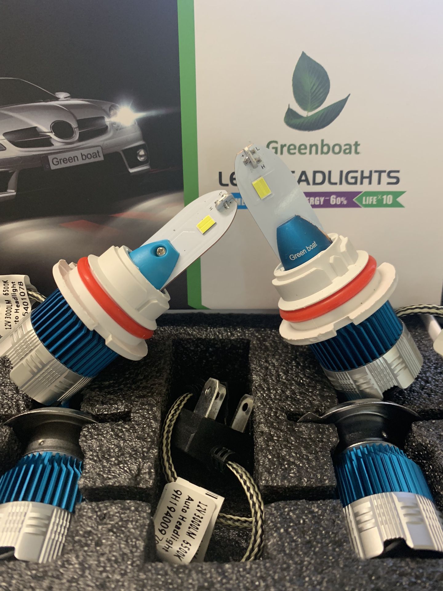 Super Bright White LED Headlight Solution Kits
