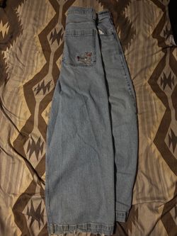 Hollister baggy jeans with graphic on back