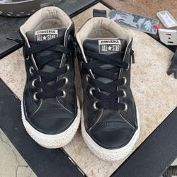 High Too Leather Converse