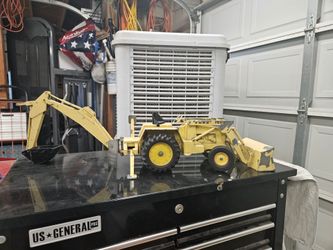 Vintage Ford 7500 Backhoe Loader Die-Cast Toy