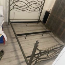 Vintage Queen Size Iron Bed Frame 