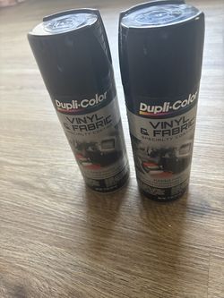 Vinyl and fabric black spray