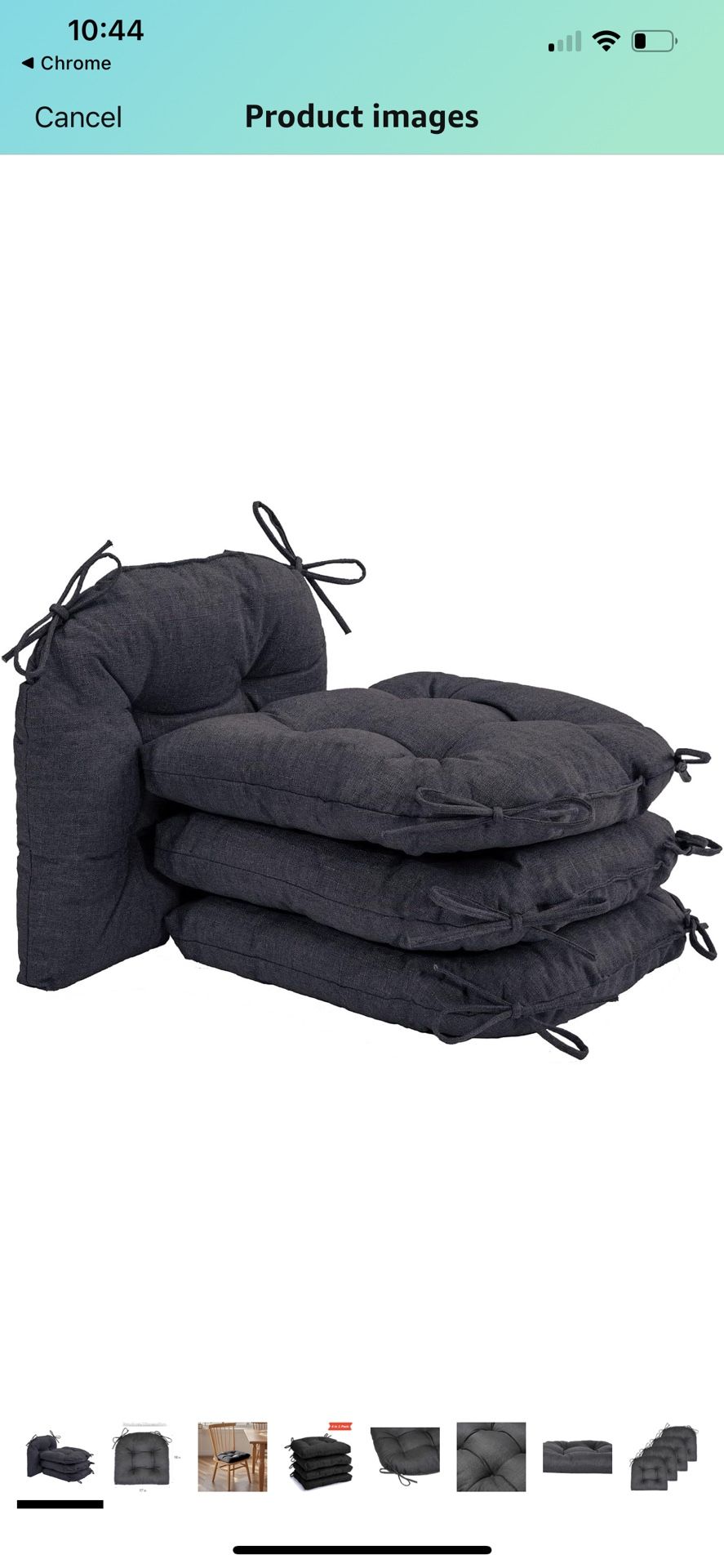 Chair Cushions for Dining Chairs, 4 Pack Soft and Comfortable Chair Cushions Pads with Ties, Seat Cushions for Kitchen Chairs