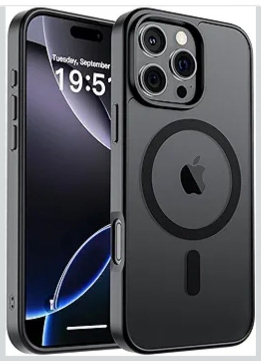 SUPFINE Magnetic for iPhone 16 Pro Case (Compatible with MagSafe) Black