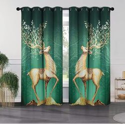 Tony's collection St Patricks Day Blackout Curtains 95 Inches for Sliding Glass Door, Printed Reducing Heat and Cold Block Curtain Panels for Room Dec