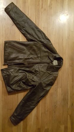 Brown soft REAL leather Jacket size large **Was $250**