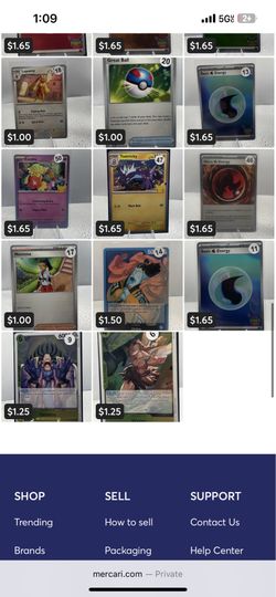Assorted Pokemon cards