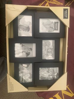 TABLETOP Memories Six Opening Black-Finished Easel-Backed Collage Photo Frame