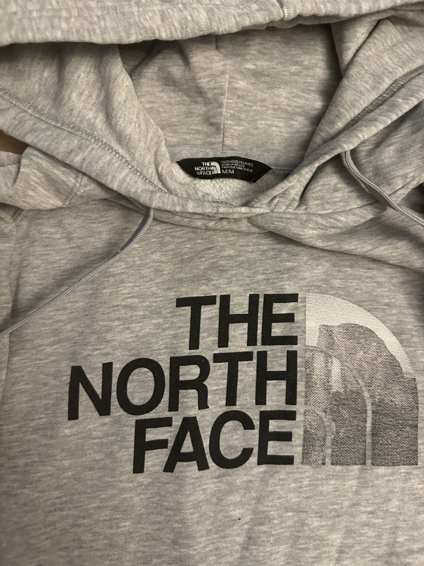 NorthFace Light Gray Hoodie - Size Medium