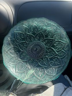 Mandala Blue And Purple Fruit Bowl 16 Inches