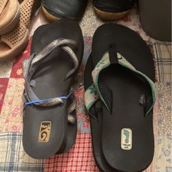 Tevas On Left Size7 10 Dollars  Ones On Right Size9 10 Dollars 