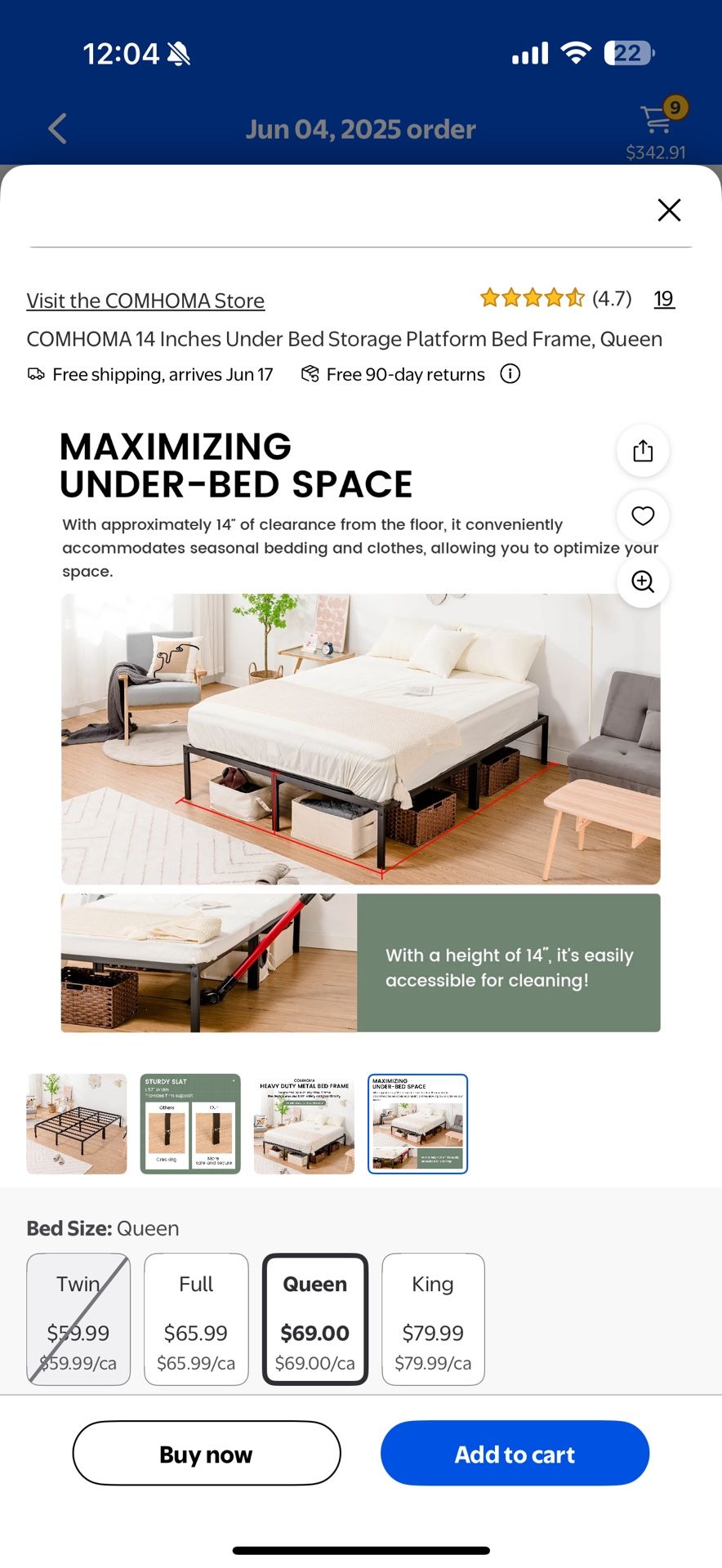 Metal Bed Frame New