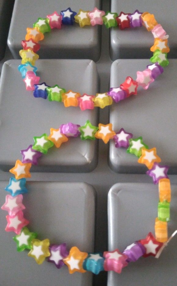 2 Colorful Star Bracelets 