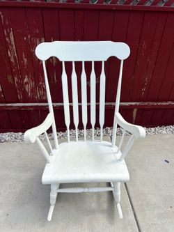White rocking chair