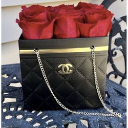 Real Roses In A Luxury Bag