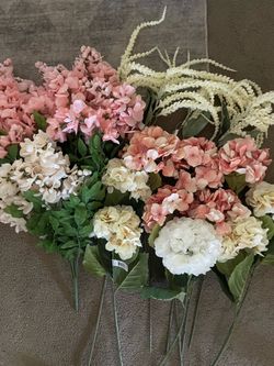 NEW Faux Wedding Flowers Bundle – Hydrangeas, Astilbe & Floral Bushes (16 Stems)