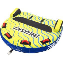 Reoski Boat Towable Tube Heavy Duty 2 Person Water Inflatable with Fins+Quick Connector open box new never took it out to the water 