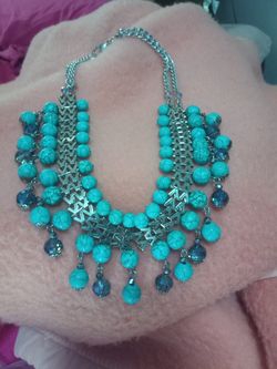 Stunning beads with crystal stones necklace